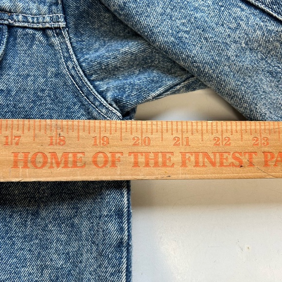 Vintage 80s stonewashed denim jacket, 100% cotton, used good condition - Picture 6 of 7